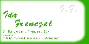 ida frenczel business card